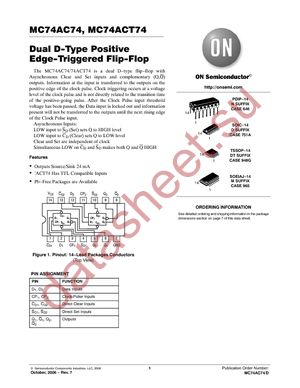 MC74AC74DR2 datasheet  